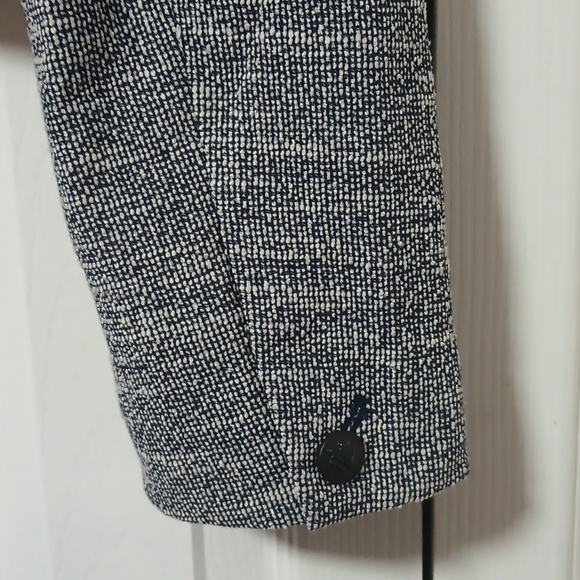 Rag & Bone Josie Italian Tweed Blazer In Blue And White - Picture 9 of 13